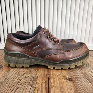 ECCO Track 25 Low Gore-Tex Shoes Mens Size 9.5 EU 43 Brown Leather Waterproof